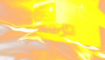 Wall Mural - Abstract bright yellow and orange light streaks motion blur Transparent background.