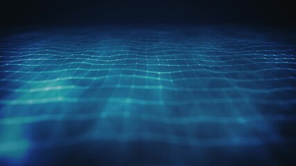 Wall Mural - Abstract Digital Plexus Technology Background/ Animation of an abstract plexus technology shape background with moving lines and dots