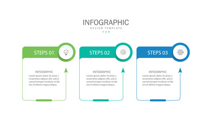 Wall Mural - Vector infographic label template with icons. 3 options or steps. Infographics for business concept.