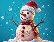 © iamupumai - Festive Christmas Holiday Scene with Snowman