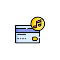 Wall Mural - Credit Card with Music