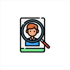 Wall Mural - Magnifying Glass on Person