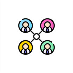 Wall Mural - Network Diagram