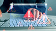 © Mer_Studio - Cybersecurity breach concept with hacked system, malware attack, data theft and digital vulnerability. Abstract visualization of hacker intrusion and cybercrime
