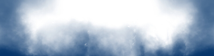 Wall Mural - Dark Blue Smoke cloud particles isolated on transparent empty background. realistic smoke fog overlay. Realistic dry ice smoke clouds fog overlay template.