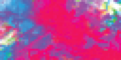 Wall Mural - Abstract pixelated background with vibrant colors and mosaic style creating a modern aesthetic and visual effect