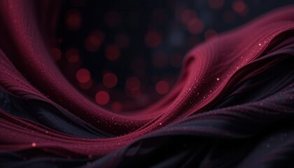 Wall Mural - Abstract red fabric with bokeh effect