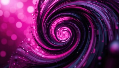 Wall Mural - Abstract spiral with pink and black colors