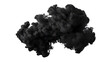 © kageyama - A dramatic black smoke cloud billowing against a clean white background. creating a striking contrast that evokes a sense of mystery and intrigue. suitable for artistic or design purposes
