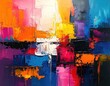 © sudarsono - Abstract Colorful Painting with Bold Brushstrokes