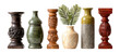 © Malika - Collection of Decorative Vases in Various Styles and Colors on Transparent Background