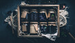 © Seckin Ozturk - Heirloom Seed Collection in Handcrafted Wooden Box. Vegan Lifestyle. Generated Image