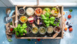 © Seckin Ozturk - Heirloom Seed Collection in Handcrafted Wooden Box. Vegan Lifestyle. Generated Image