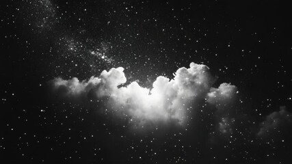 Wall Mural - Clouds and Stars Night Sky