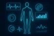 © YURY YUTY - Human body virtual interface monitoring vital signs