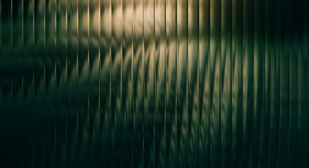 Abstract dark green background with light and shadow creating a wave pattern