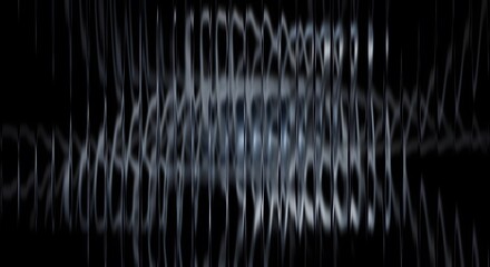 Abstract dark background with distorted lines and blurred light reflection