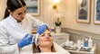 © PurArts Studio - facial harmonization concept cosmetic surgeon performing a facial filler injection on a womans forehead