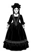 © Tharindu - Antique Porcelain Doll in Victorian Dress Vector