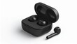 © Muhammad - Compact black wireless earbuds with charging case, providing immersive audio for on-the-go listening and seamless connectivity