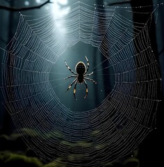 spider and web