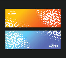 Wall Mural - Modern Gradient Triangle Network Abstract Banner for Web Header Template