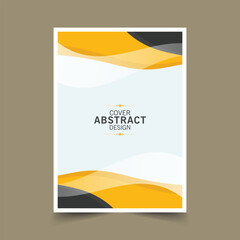 Wall Mural - Modern Elegant Wavy Shape Abstract Cover Template Layout Design