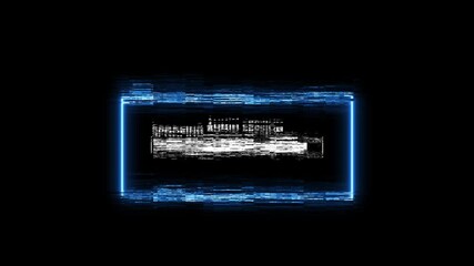 Spoofing admin session loading bar animation with digital programming code background, futuristic cyber security system technology concept