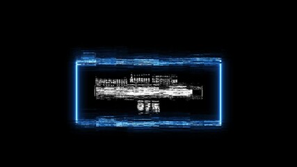 Spoofing admin session loading bar animation with digital programming code background, futuristic cyber security system technology concept