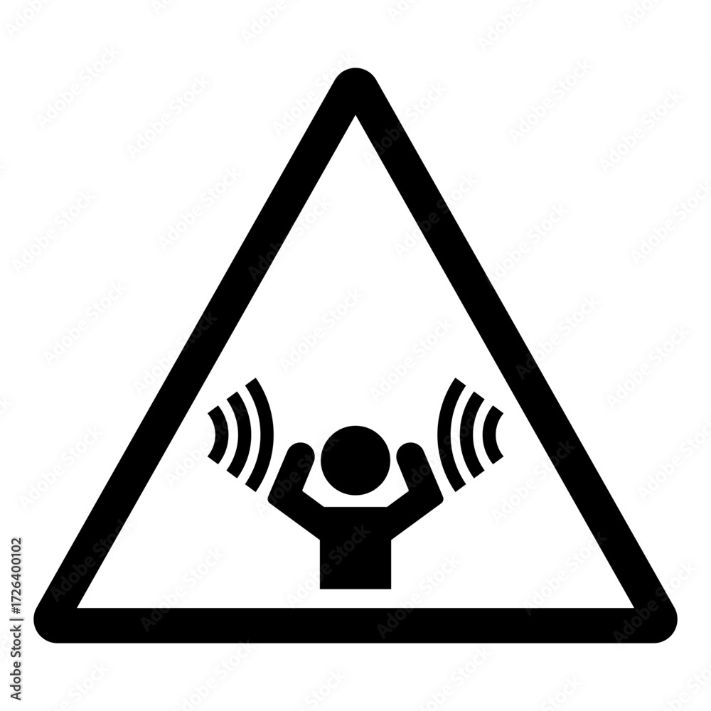 Noise Hazard Symbol Sign,Vector Illustration, Isolated On White ...