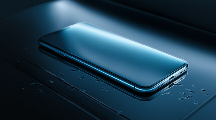 Futuristic three dimensional smartphone concept modern technology sleek design.
