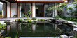 © Cherrin - Serene dwelling unit features tranquil pond surrounded by lush greenery and elegant accessories