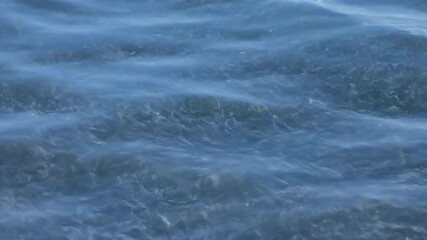 Wall Mural - Slow motion close-up of intricate water patterns formed by a gentle ocean current water patterns, macro, nature