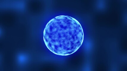 Wall Mural - Seamless Looping Blue Plasma Sphere Energy Background
