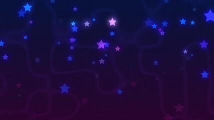 Wall Mural - Seamless Looping Floating Stars with Gradient Night Background
