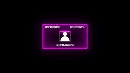 Glowing warning security breach computer hacking animation. Animated warning hacked symbol on the screen . privacy protection data hacking virus Danger sign animation on solid background..