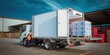 © Ryzhkov - Professional Refrigerated Truck Loading Pallets of Chilled Goods in Industrial Warehouse for Modern Cold Chain Logistics Marketing Content