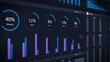 © Gorodenkoff - Business Customer Management Software Interface Featuring Orders and Sold Items in a Online Store Backend. User Interface with Tasks, Projects and Logistics Tools on a Professional Dark Theme