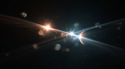 Wall Mural - Abstract cosmic light trails with glowing stars
