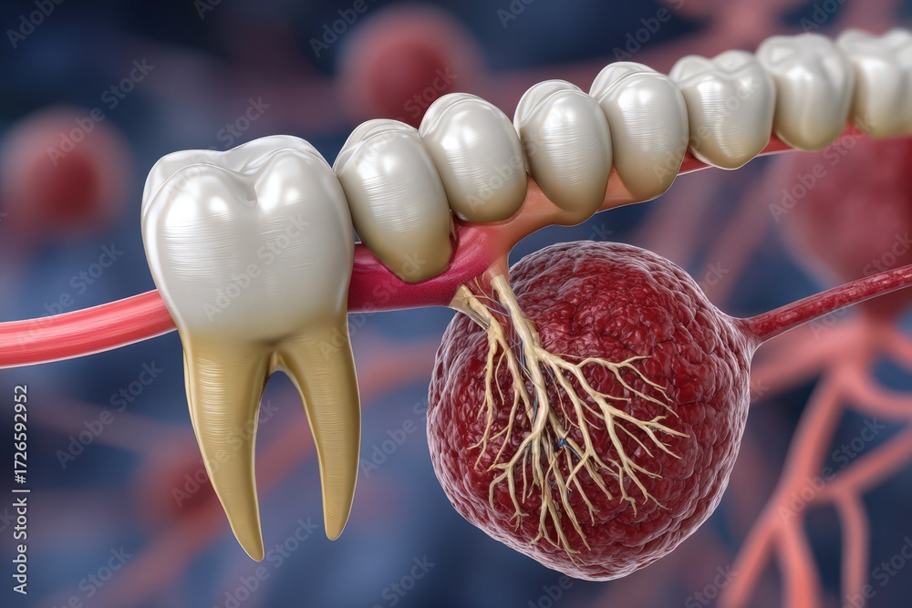 Teeth Connection Ilustración de Stock Detailed visualization of dental anatomy ...