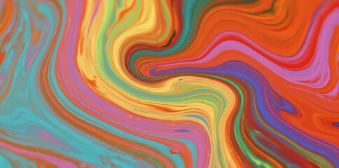 Abstract colorful swirl pattern with vibrant fluid-like motion and dynamic gradients