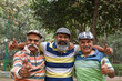 © Pix4Ads - Indian happy retired elderly friends fun and bonding outdoors at park. Indian Asian old people having fun and spending time together, concepts about elderly, seniority, wellness aging and fun together