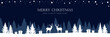 © krissikunterbunt - christmas winter border with deer in forest vector illustration