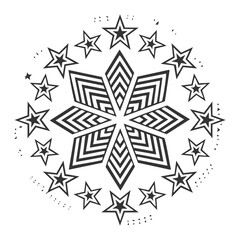 Wall Mural - Intricate Star Mandala Pattern