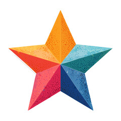 Wall Mural - Low Poly Geometric Star