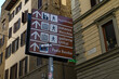 Panneau de signalisation indiquant des sites touristiques de la ville de Florence