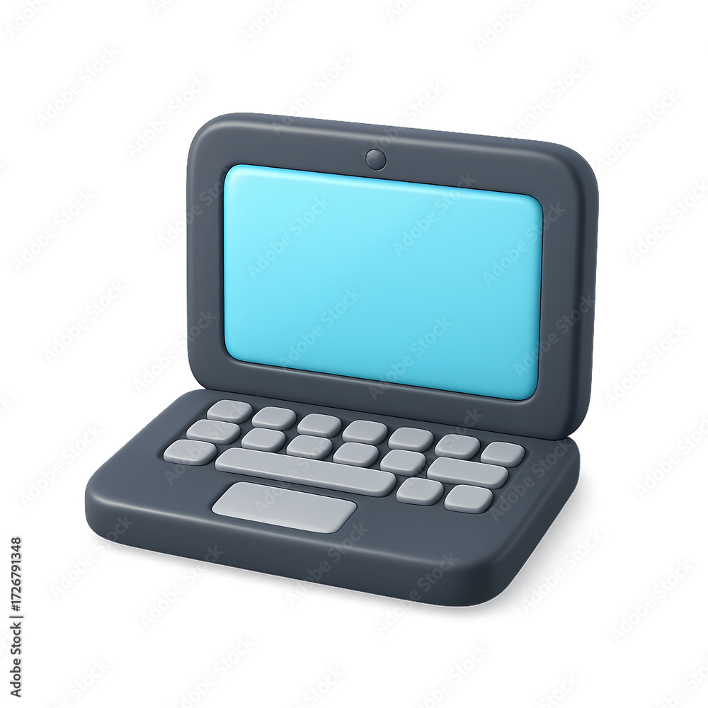 3D Render Compact electronic dictionary for language learning and referencing, suitable for educational websites and language apps.