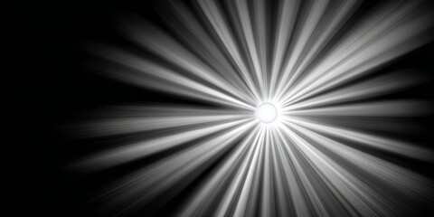 Wall Mural - Radiant Illumination Ethereal White Light Emerging from Darkness in a Mystical Fantasy Background
