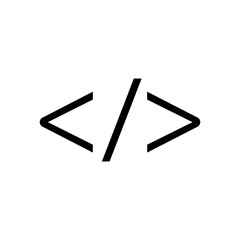 Simple coding symbol icon vector template