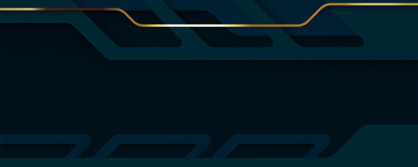 Wall Mural - Abstract blue technology background vector design with digital lines and light elements
